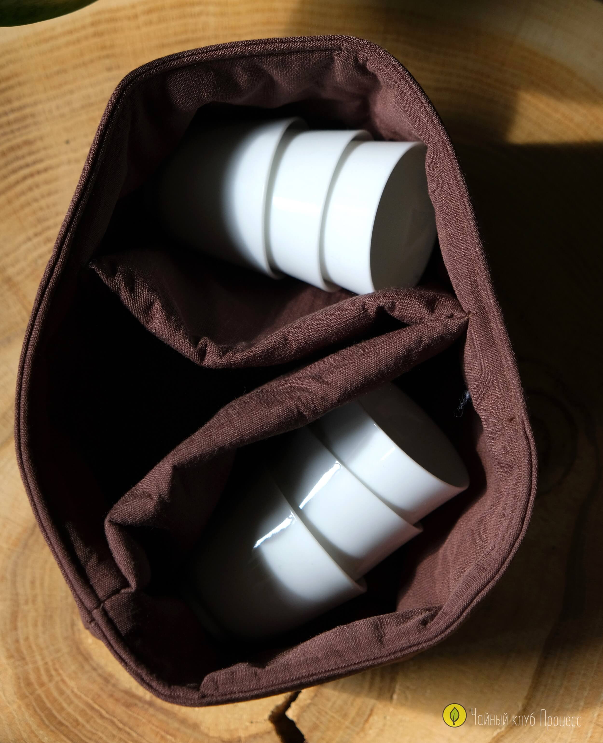 Сумка для чайной посуды «Красное золото»