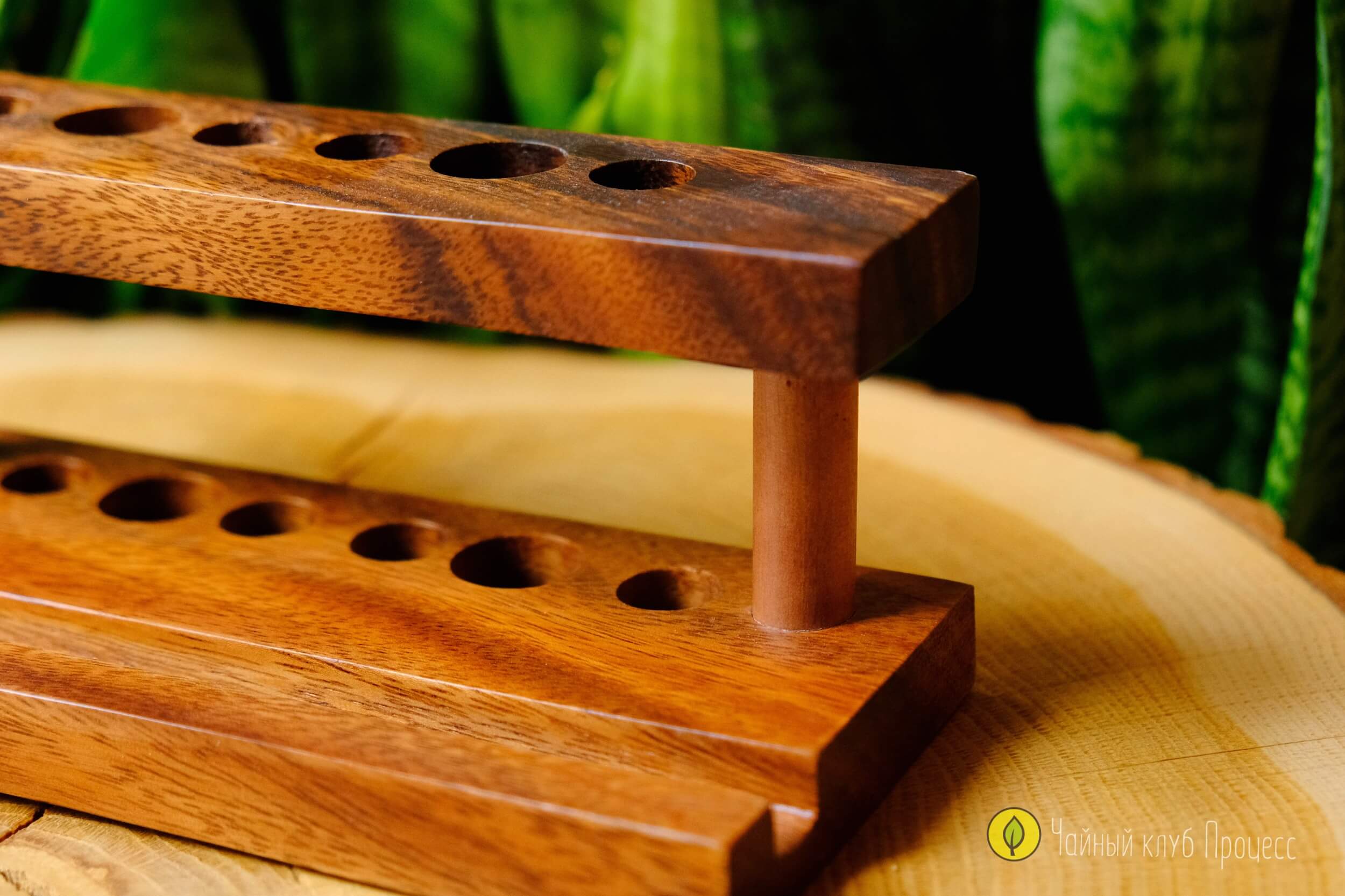  Деревянная подставка для чайных инструментов