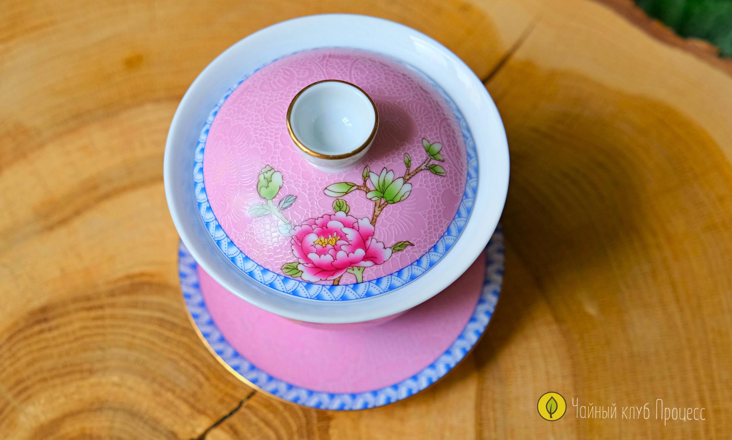 Гайвань фарфоровая «Птица и пионы»