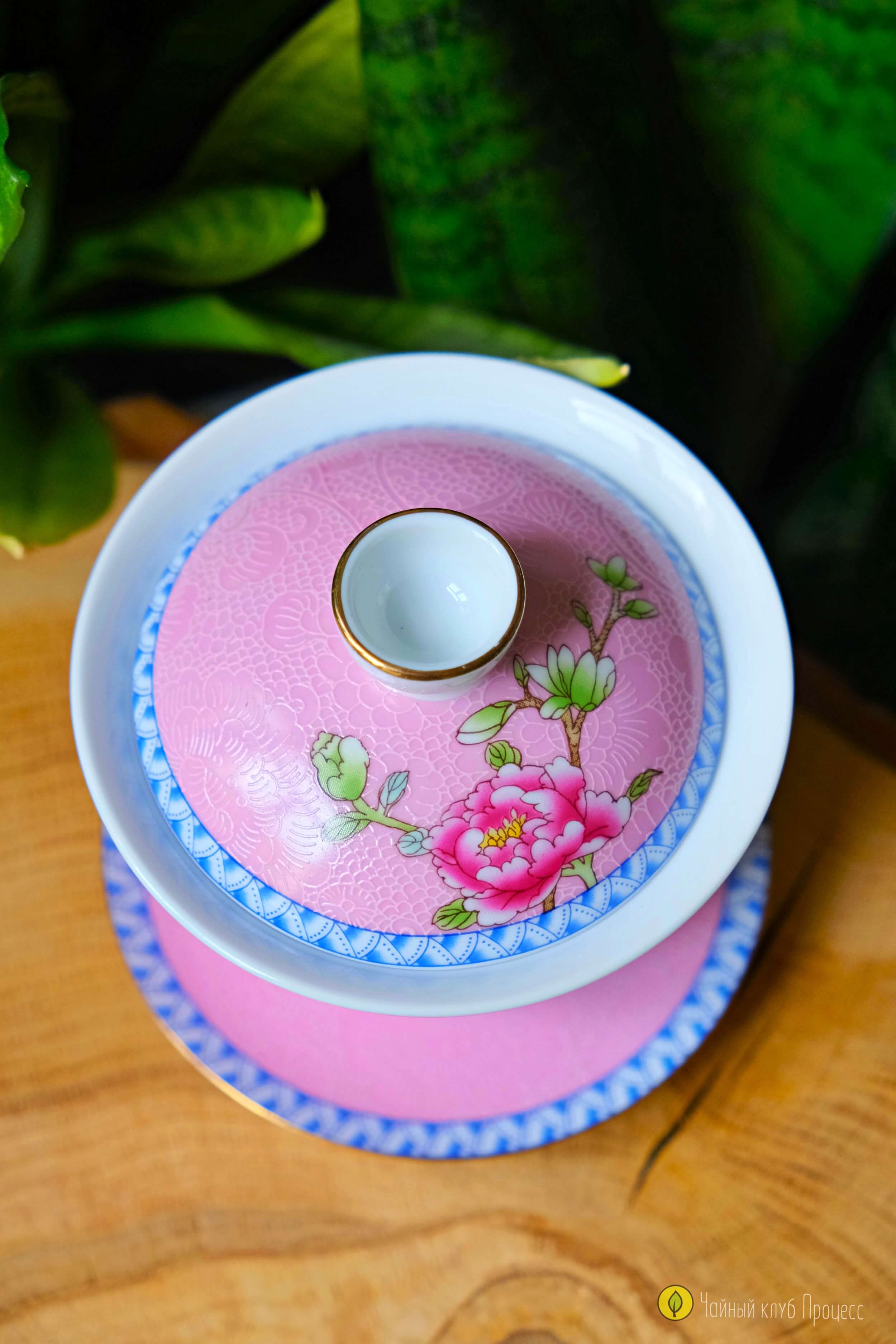 Гайвань фарфоровая «Птица и пионы»