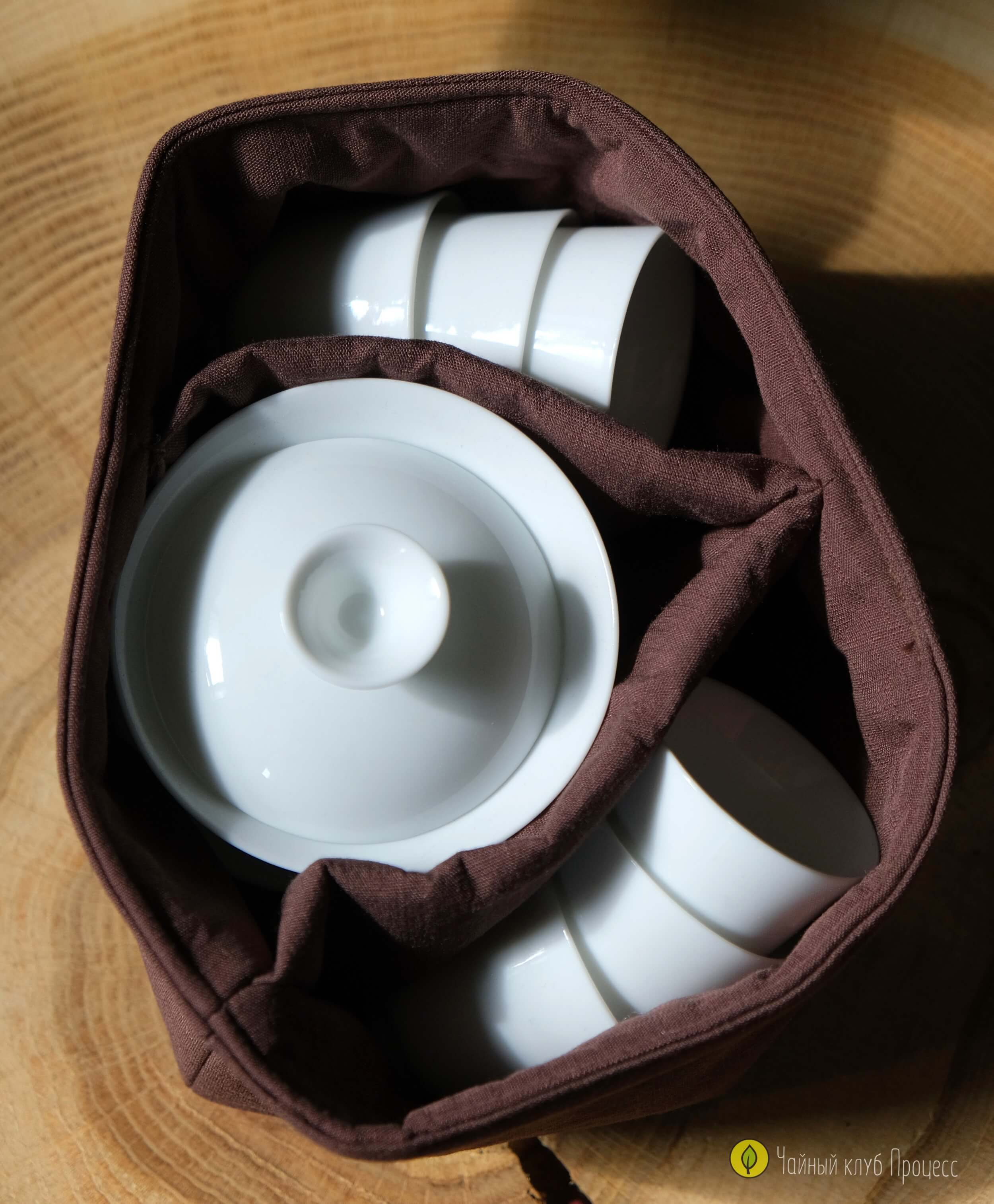 Сумка для чайной посуды «Красное золото»