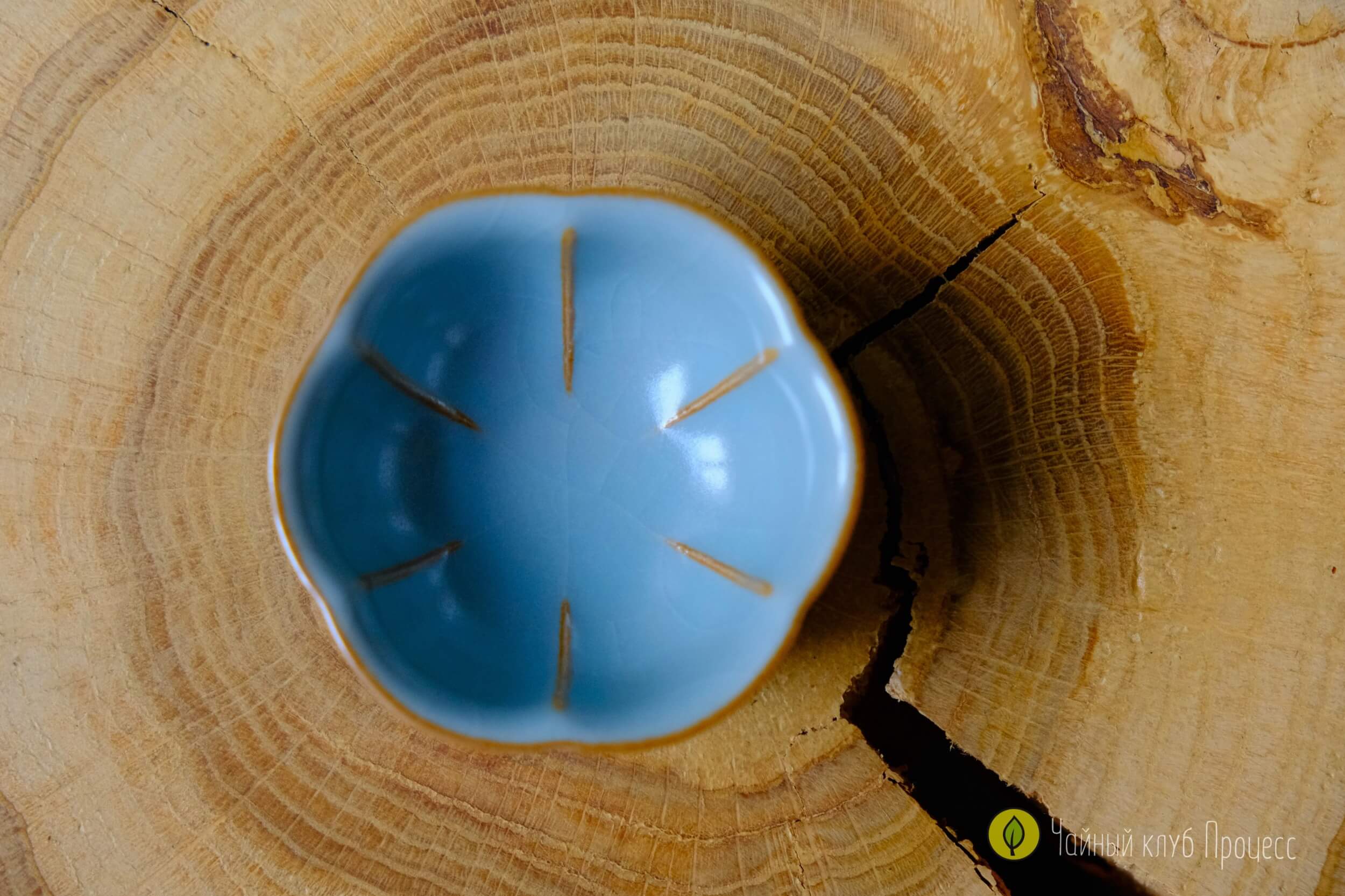 Пиала жу яо «Мэйхуа» светло-голубая