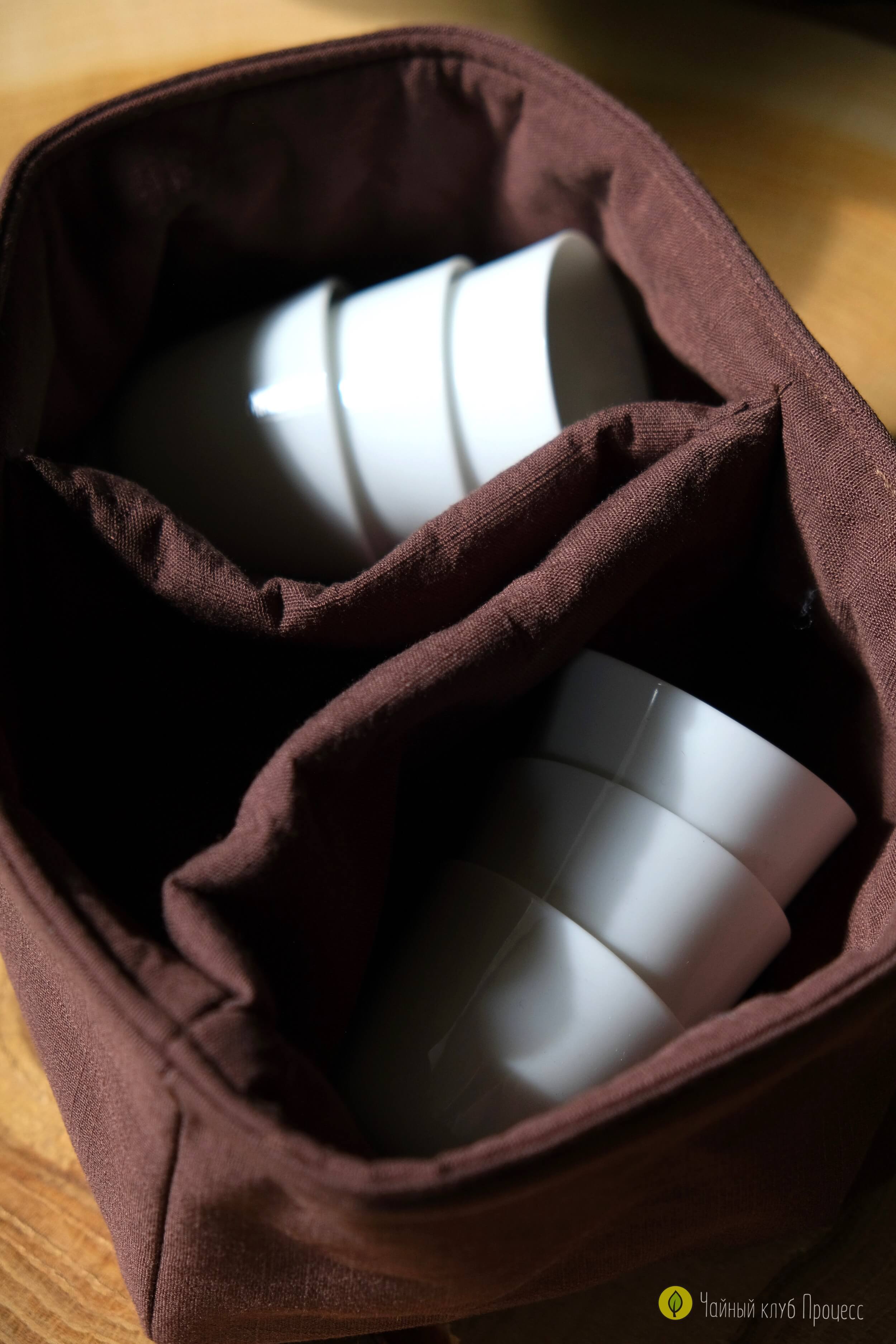 Сумка для чайной посуды «Красное золото»