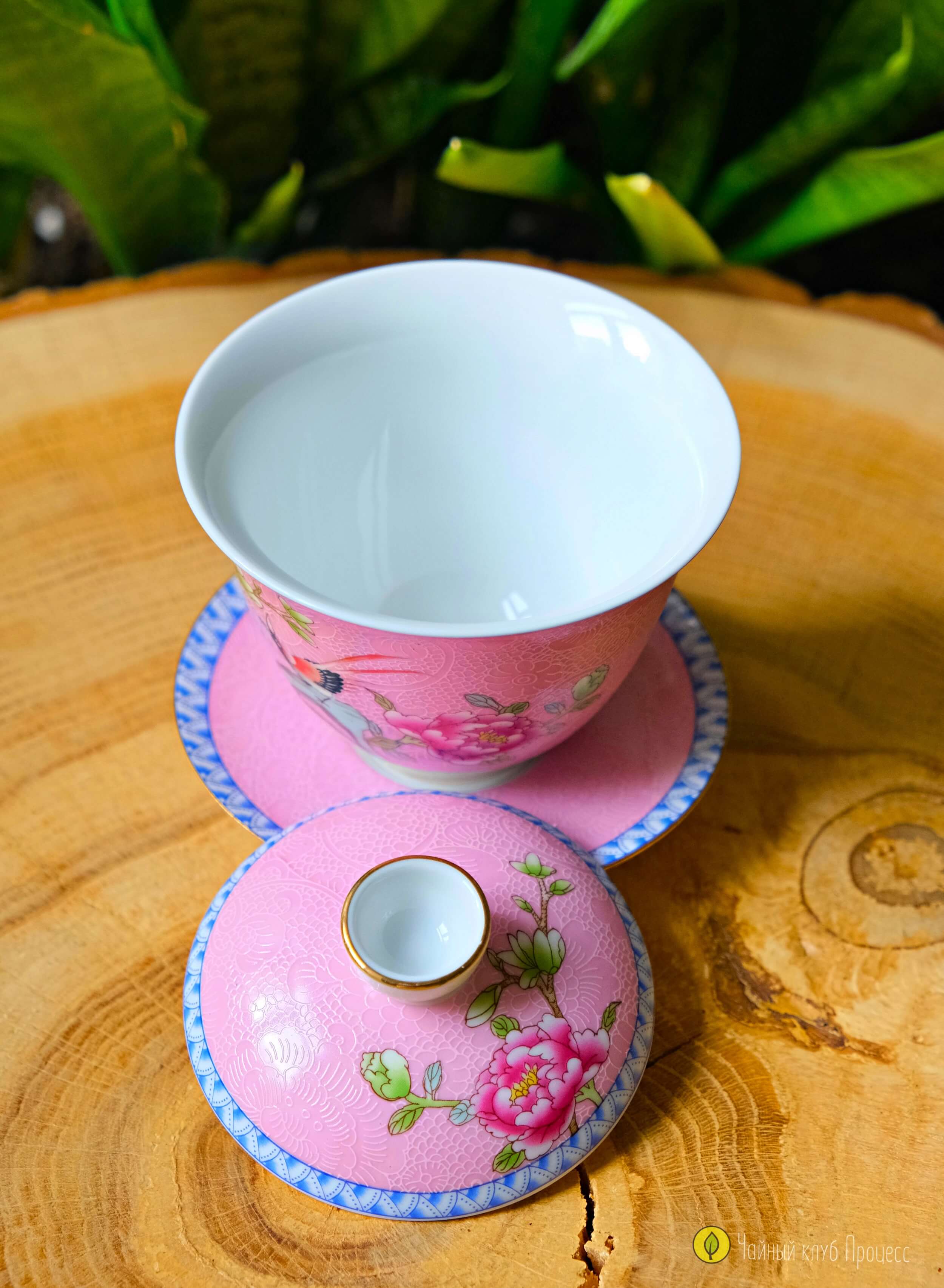 Гайвань фарфоровая «Птица и пионы»