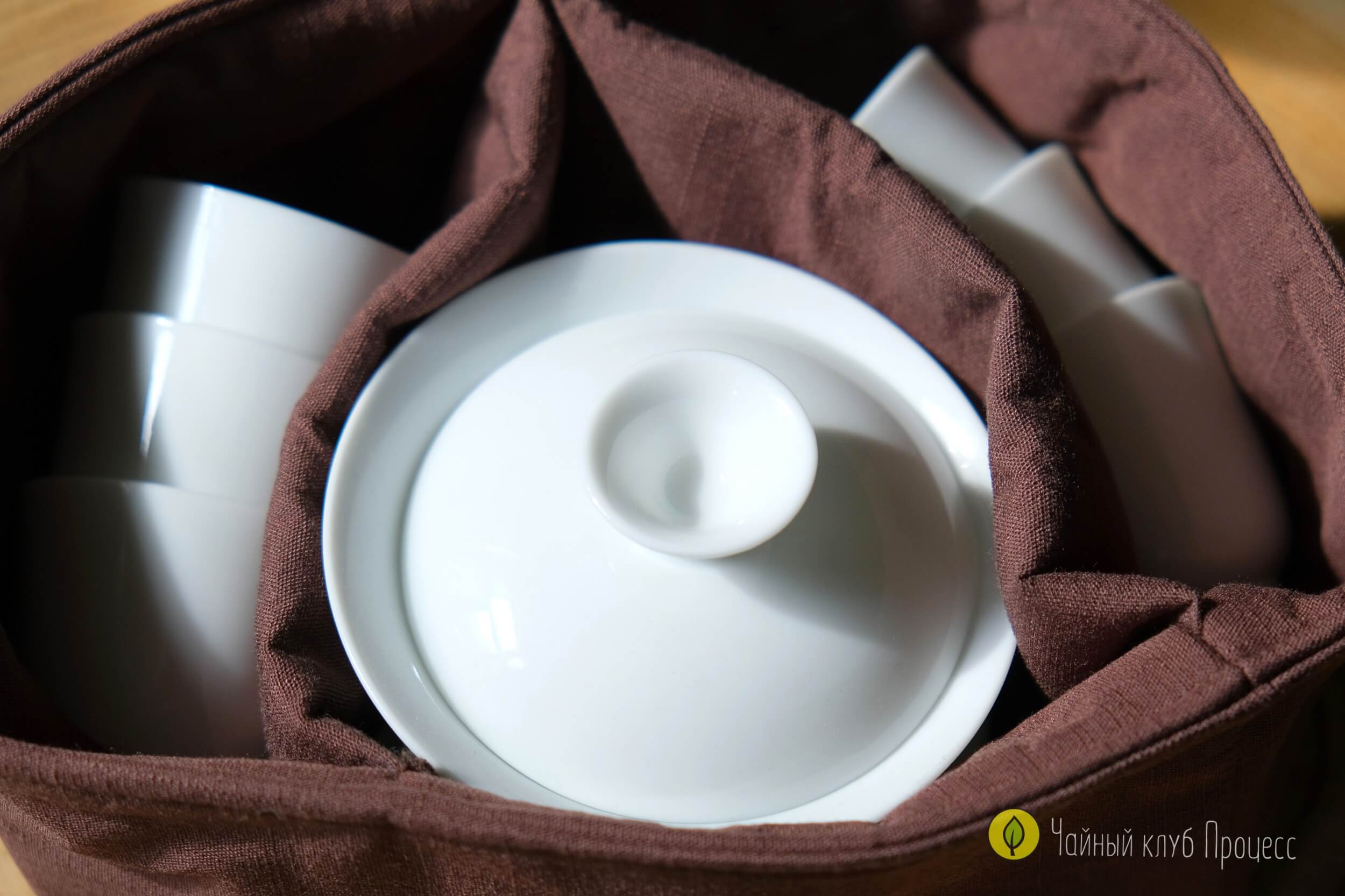 Сумка для чайной посуды «Красное золото»