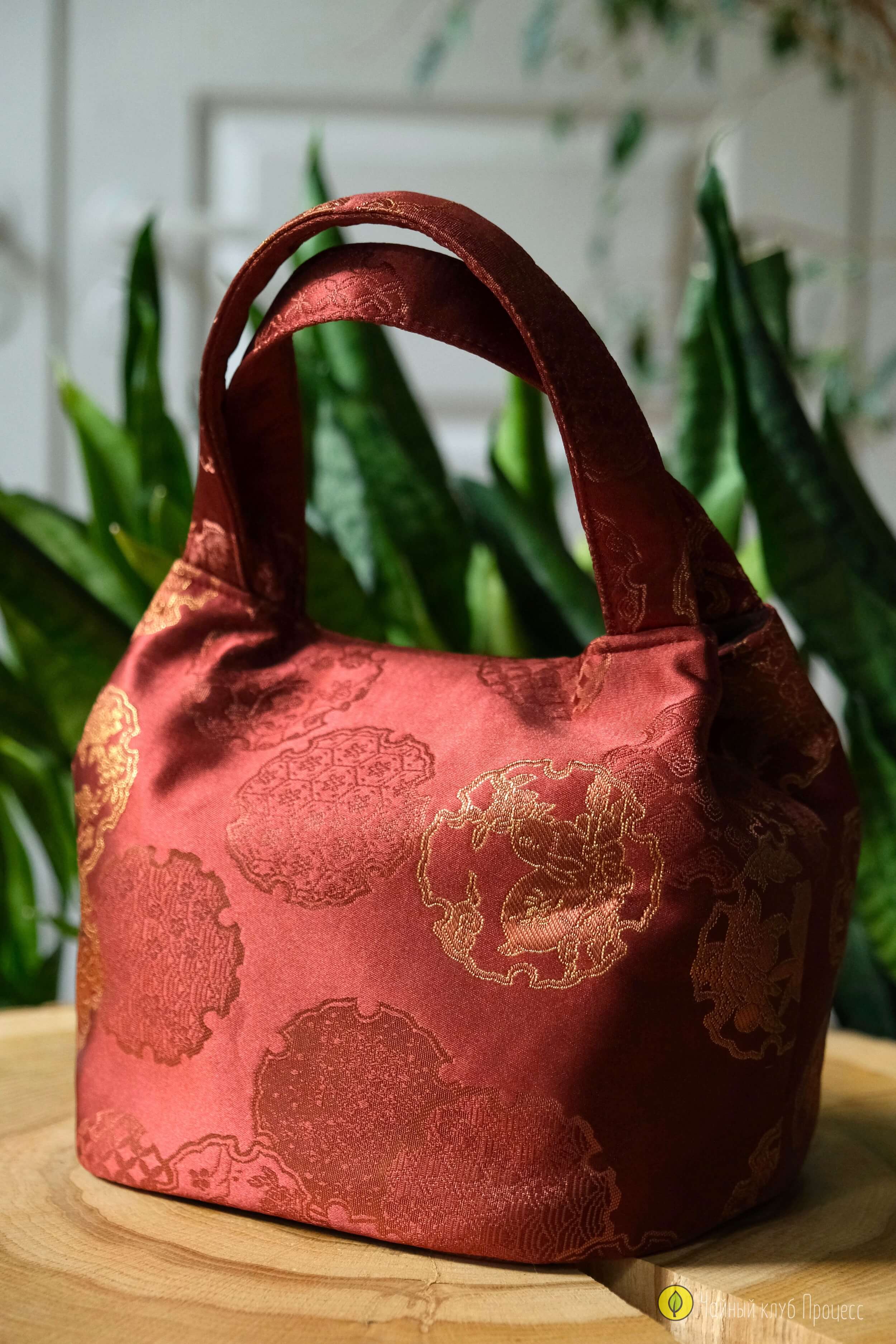 Сумка для чайной посуды «Красное золото»