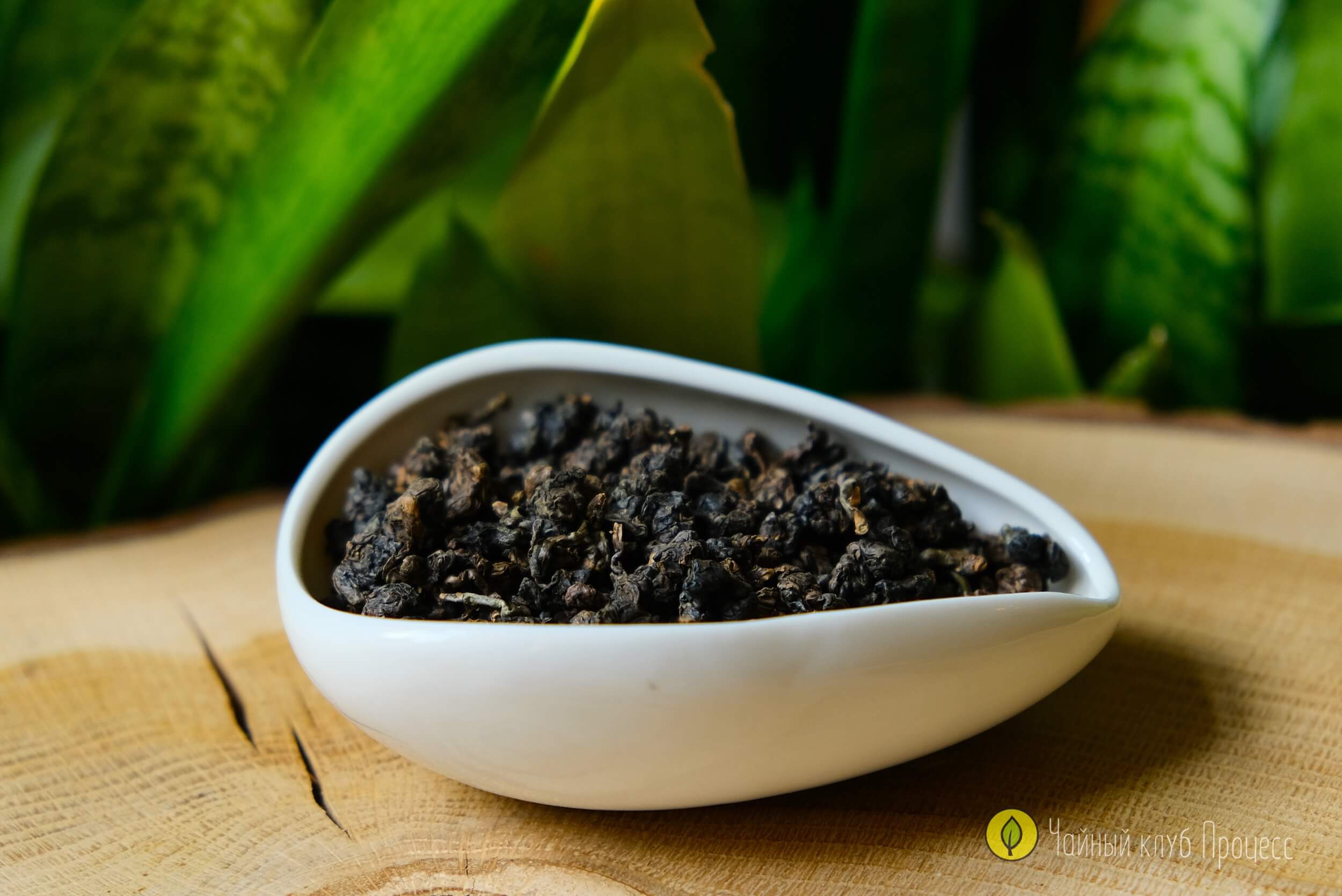 Габа чай — лист крупно (макро)